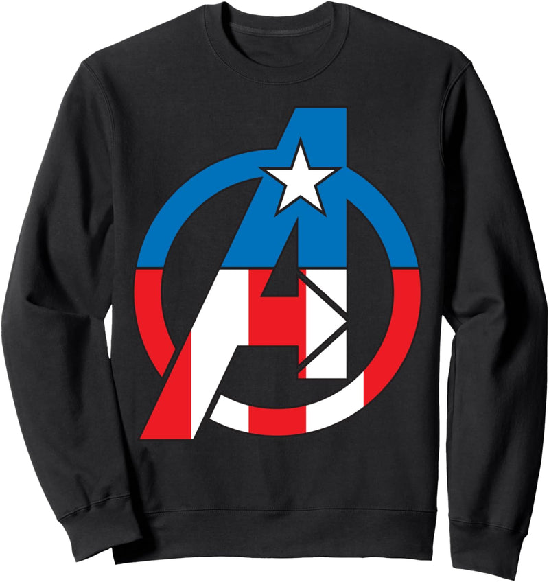 Marvel Avengers Captain America Costume Fill Logo Sweatshirt