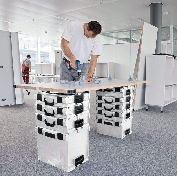 Bosch Sortimo L BOXX 136 3er Set | Grösse 2 grau | Werkzeugkoffer Kunststoff | Professioneller Werkz
