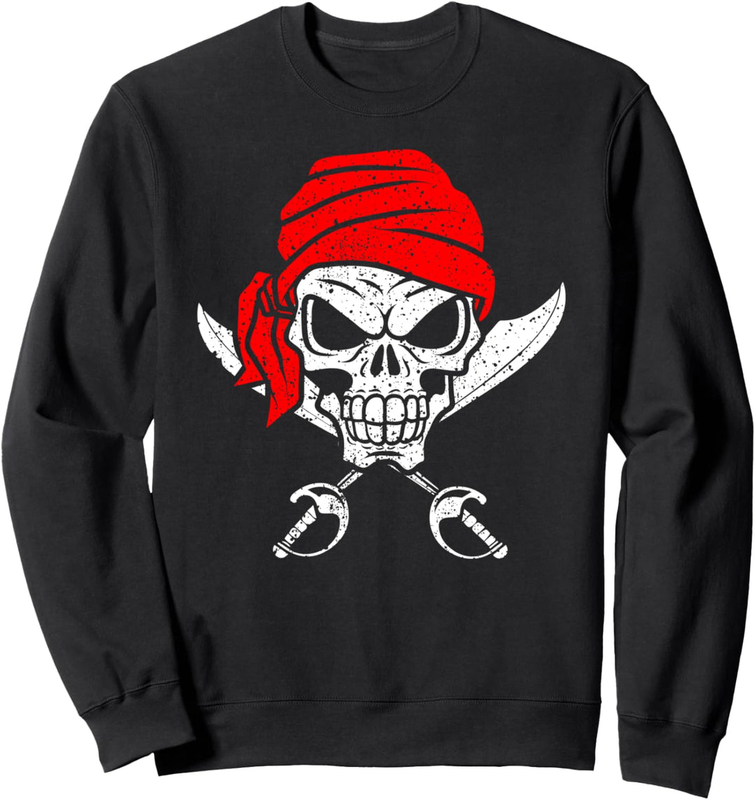 Piraten Kostüm Pirat Totenkopf Kapitän Deko Piratenparty Sweatshirt