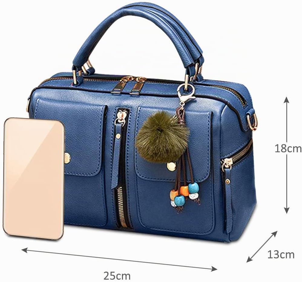 NICOLE &amp; DORIS Damen Mode Handtaschen Modestil Kunstleder Tasche Reissverschluss Umhängetasche Damen