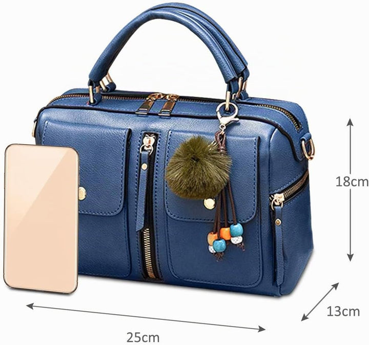 NICOLE &amp; DORIS Damen Mode Handtaschen Modestil Kunstleder Tasche Reissverschluss Umhängetasche Damen