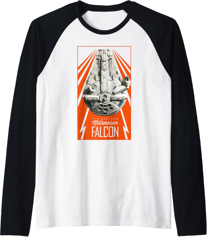 Star Wars Han Solo Movie Retro Falcon Poster Raglan