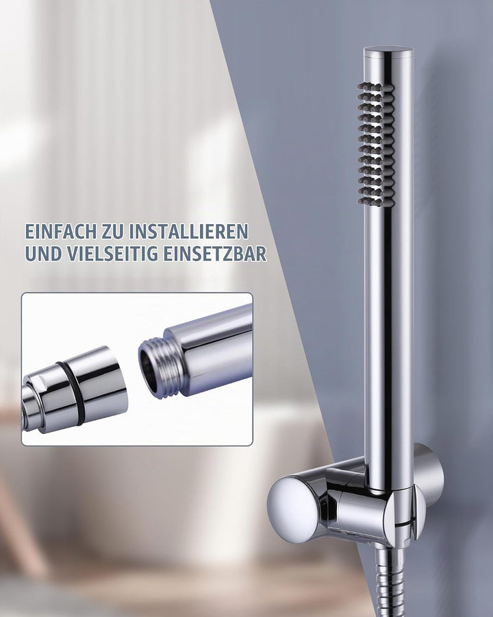 Handbrause für Badezimmer, Moderne Duschkopf aus Kupfer G1/2 Duschbrause, Wassersparend Rund Hand Br