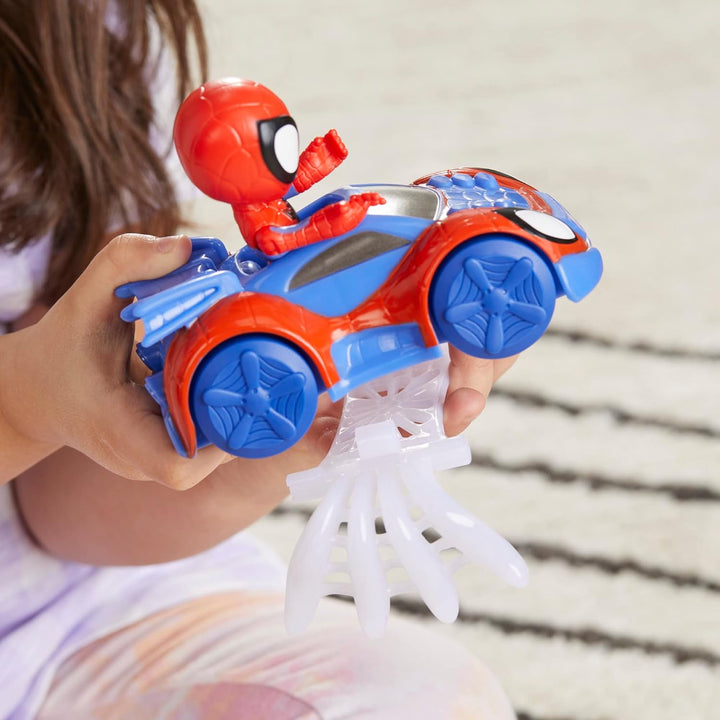 Spidey and his Amazing Friends Marvel Spidey Web-Flitzer Set, Spidey Action-Figur mit Fahrzeug und A