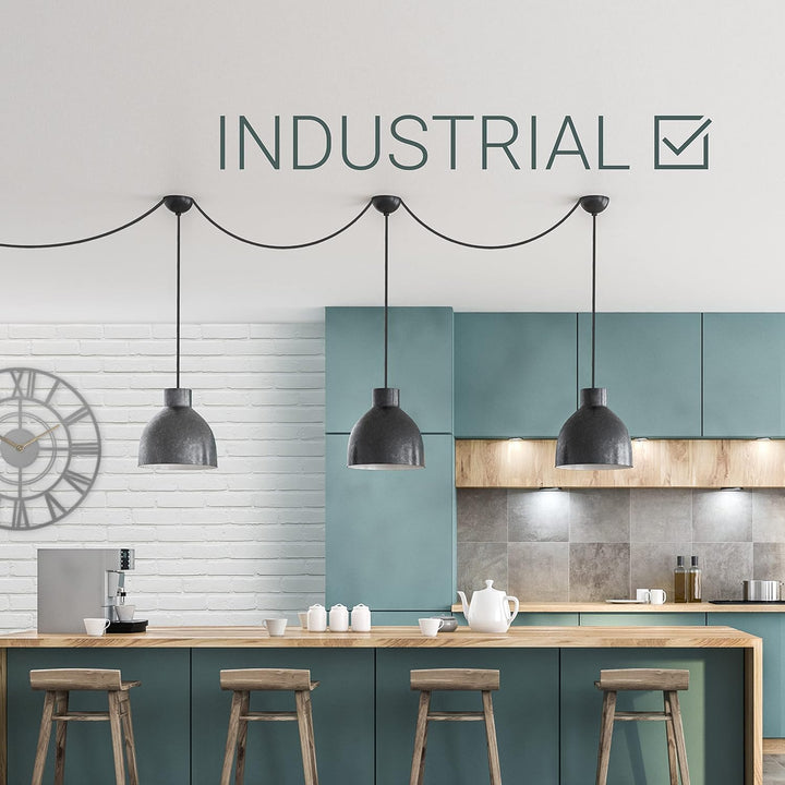 Amarcords - Textilkabel für Lampen SCHWARZ, rund, Seide, 3 Meter, mit 2 Leiter 2x0,75 - Stoffkabel m