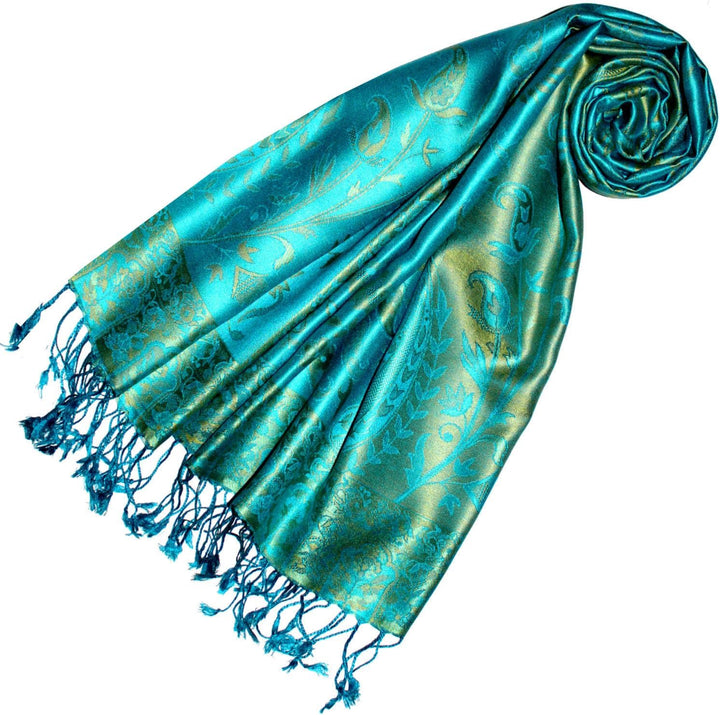 Lorenzo Cana Luxus Herren - Schal Schaltuch jacquard gewebt 100% Seide Paisley Muster Seidenschal Se