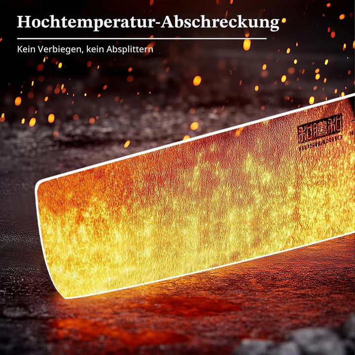 HOSHANHO Kochmesser Japanisches Nakiri Messer, 18 cm Küchenmesser aus Hochwertigem Edelstahl, Extra