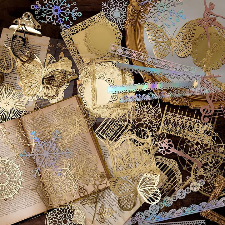 Scrapbooking Spitze Papier 40 Stücke Dekoratives Spitzenpapier Hohle Spitze Spitzenmuster für Scrapb