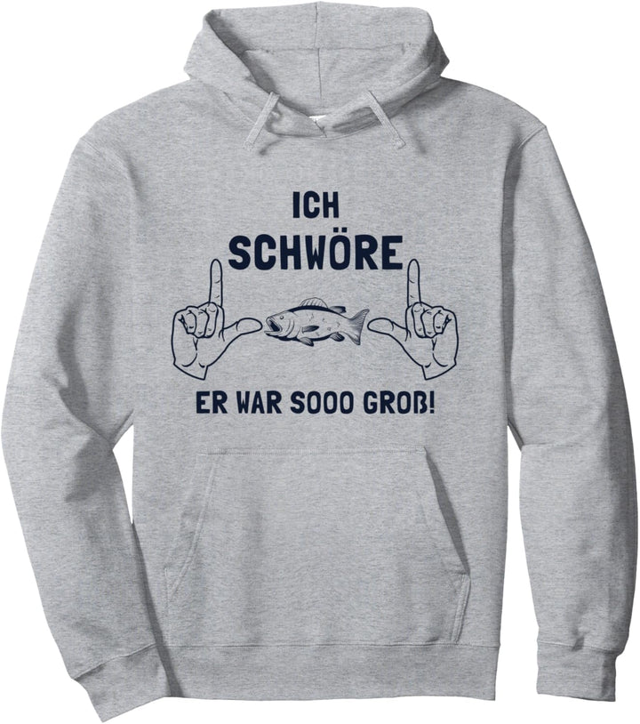 Fisch war so Gross Fliegenfischer Spinnfischer Angler Pullover Hoodie