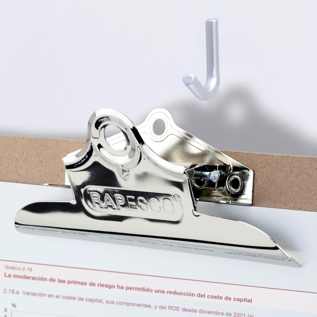 Rapesco 1521A Business Pack: 12 Robuste Klemmbretter aus Hartfaserplatte, A4+, Braun 12 mit normaler