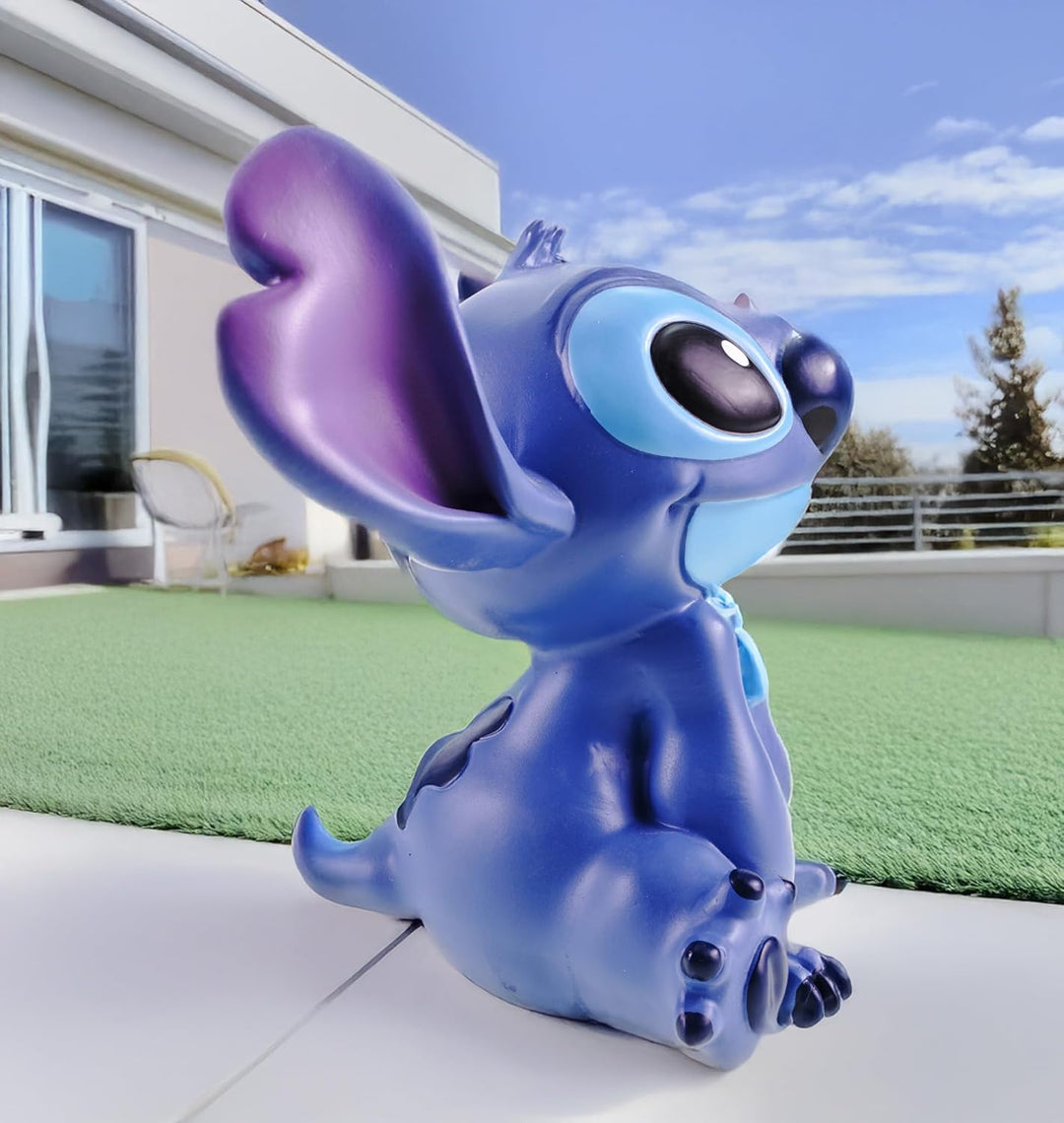 Gartenfigur Stitch – Disney's frecher Lilo & Stitch Alien zum Verlieben Sitzend - mit Ohren Oben (20