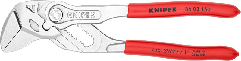 KNIPEX Zangenschlüssel, klein, Multi-Schraubenschlüssel, Chrom-Vanadium, Rostschutz verchromt, 150 m