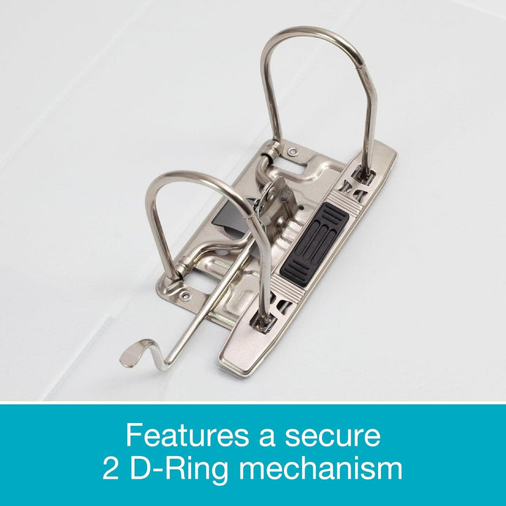 Emgee Präsentations-Ringmappe transparente Aussentaschen 2 Ringe 70 mm Rückenbreite A4 5 Stück weiss
