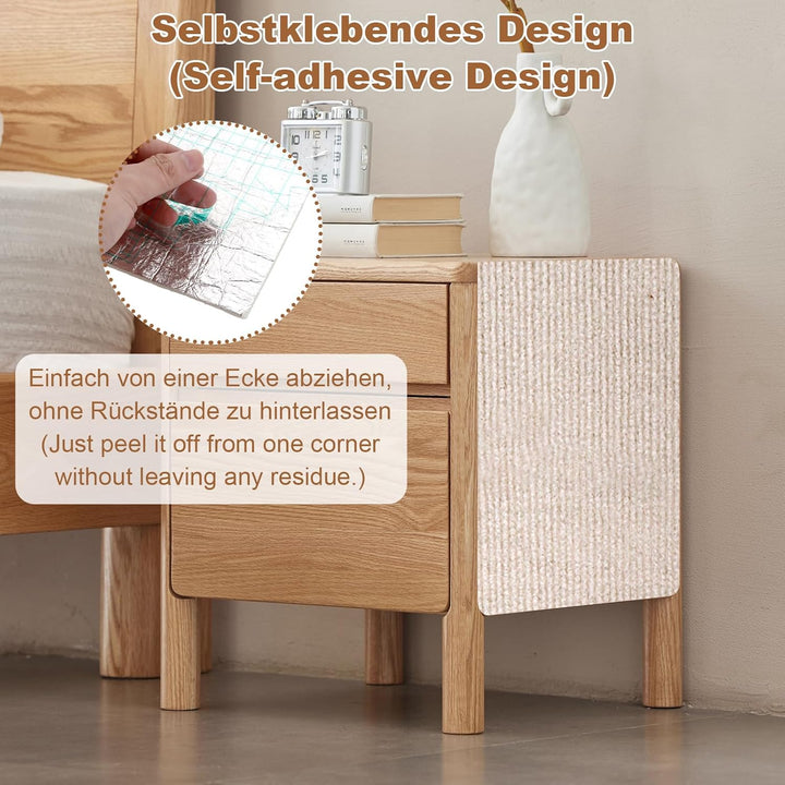 4 Rolle Kratzschutz Sofa Katze, 400x40 cm Kratzmatte Selbstklebend, Kratzteppich Katze, Sisalmatte,