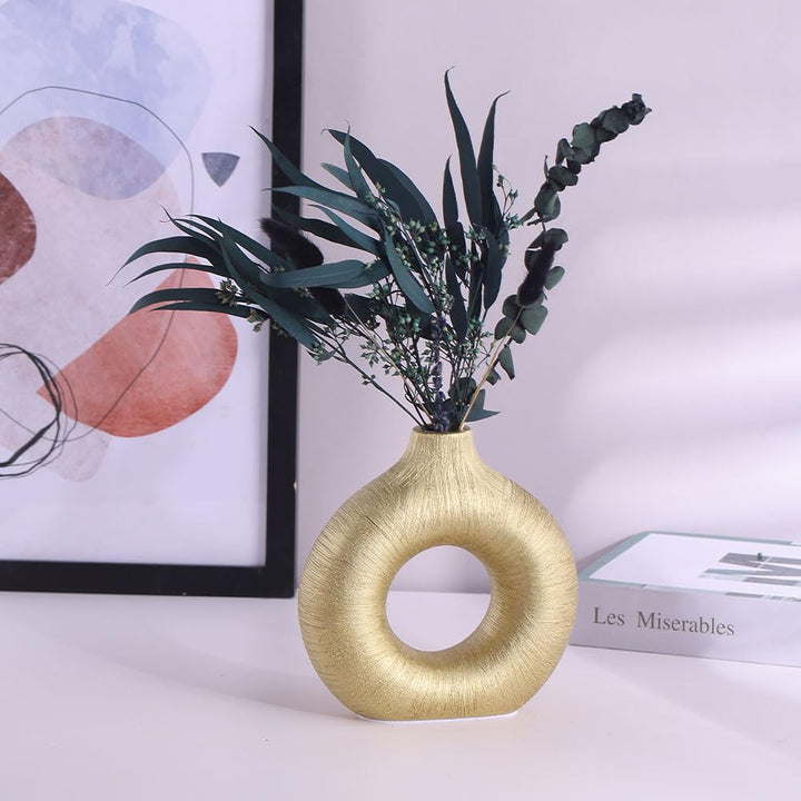 Keramik Donut Vase Set von 2 Stück (A02), A02
