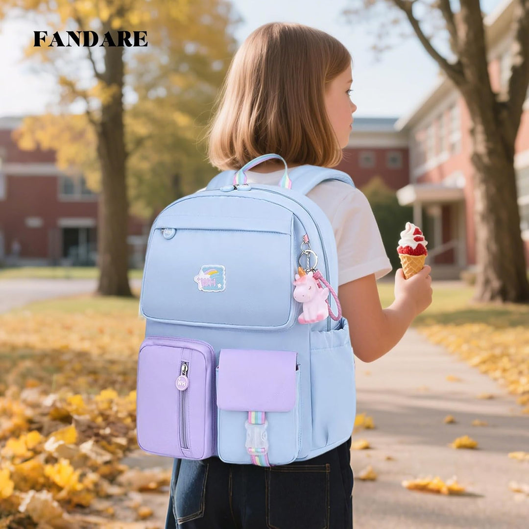 FANDARE Kinderrucksack Schulranzen Schultaschen Jungen Mädchen Schulrucksack Kinder Schultasche für