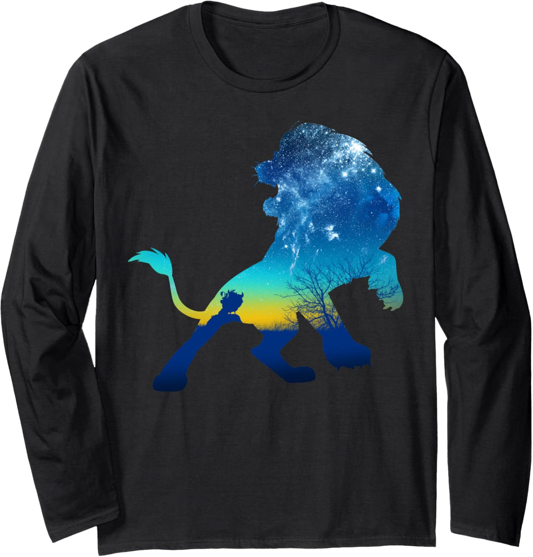 Disney Lion King Simba Sky Silhouette Langarmshirt