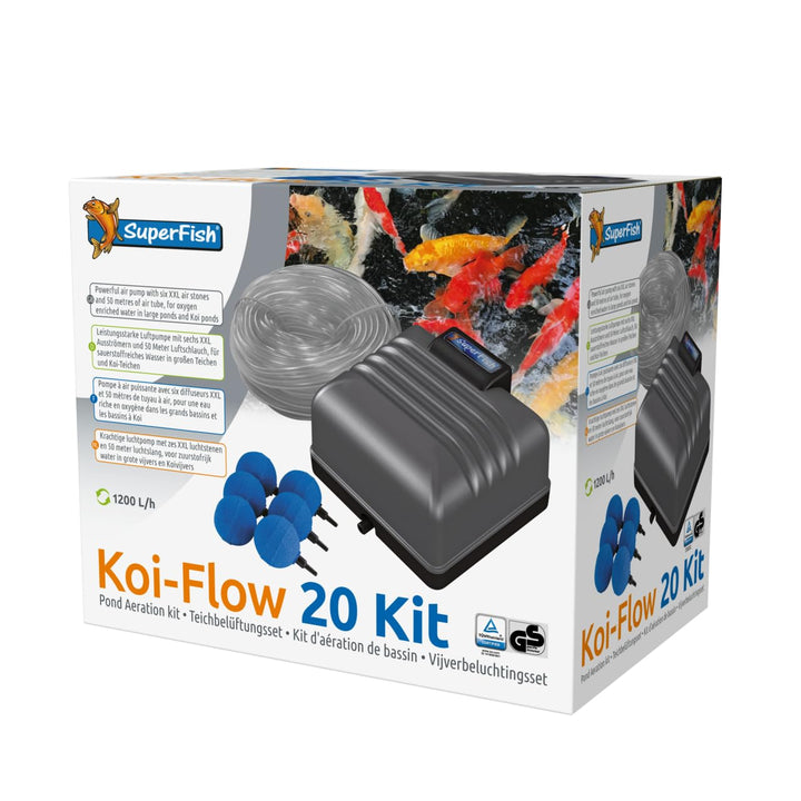Superfish 671050/3754 Koi Flow 20 Belüftungsset inkl. Schlauch u. Ausströmer Koi Flow 20 Set, Koi Fl