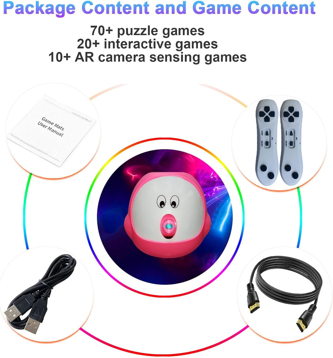 Spielekonsole für Kinder und Erwachsene, HD-Retro-Videospielsystem mit 900+ Spielen, 17 Kamera-AR-Sp