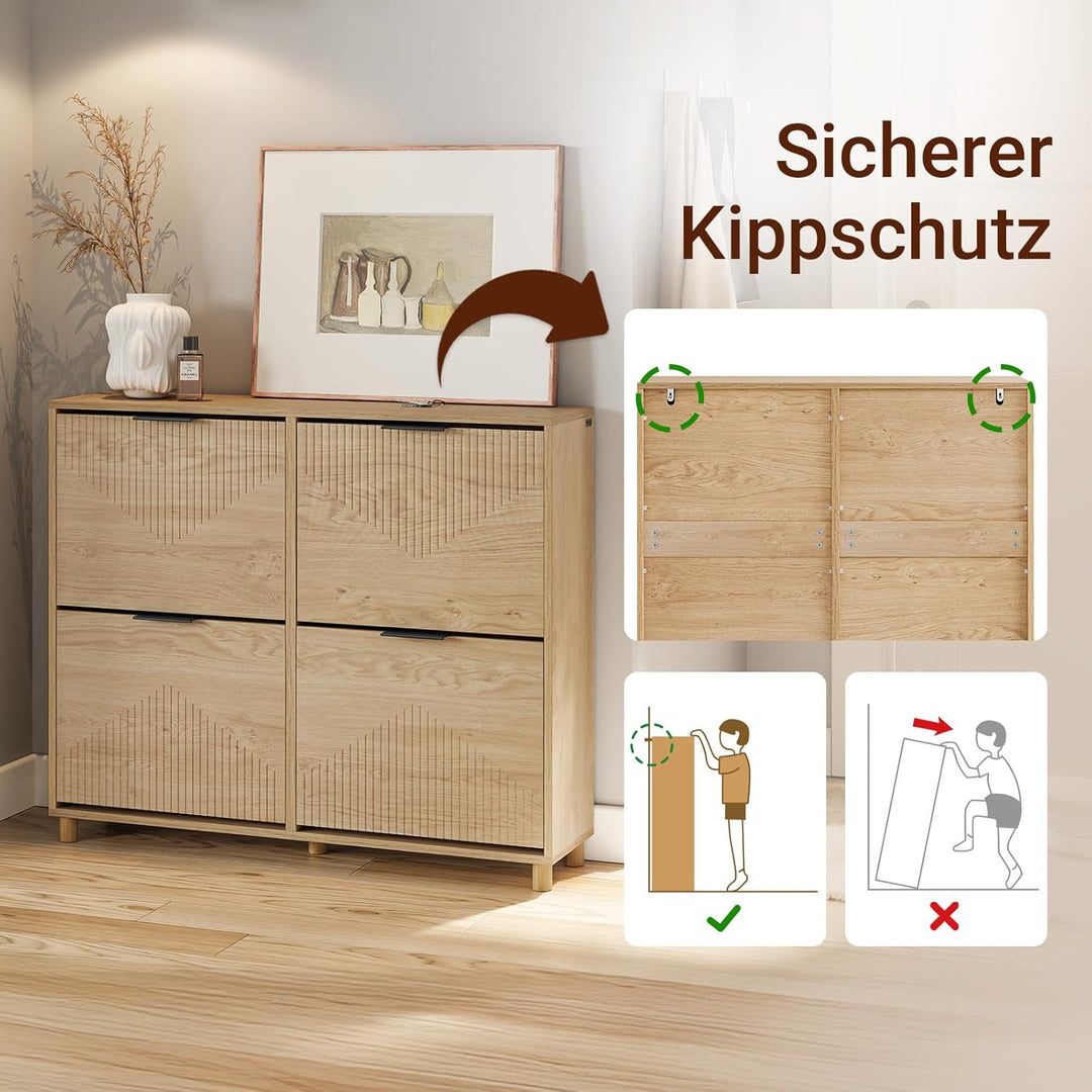 SoBuy schuhschrank schmal - schuhschrank Holz 24cm breit, grosse Kapazität für Schuhe bis Grösse 47,