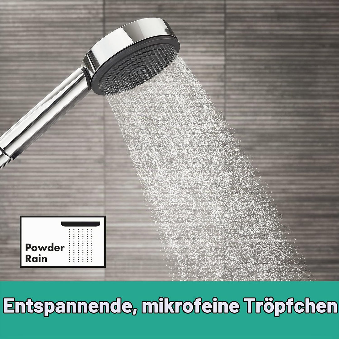 hansgrohe Duschset Pulsify Select S, Duschkopf mit Schlauch und Halterung, Handbrause mit 3 Strahlar