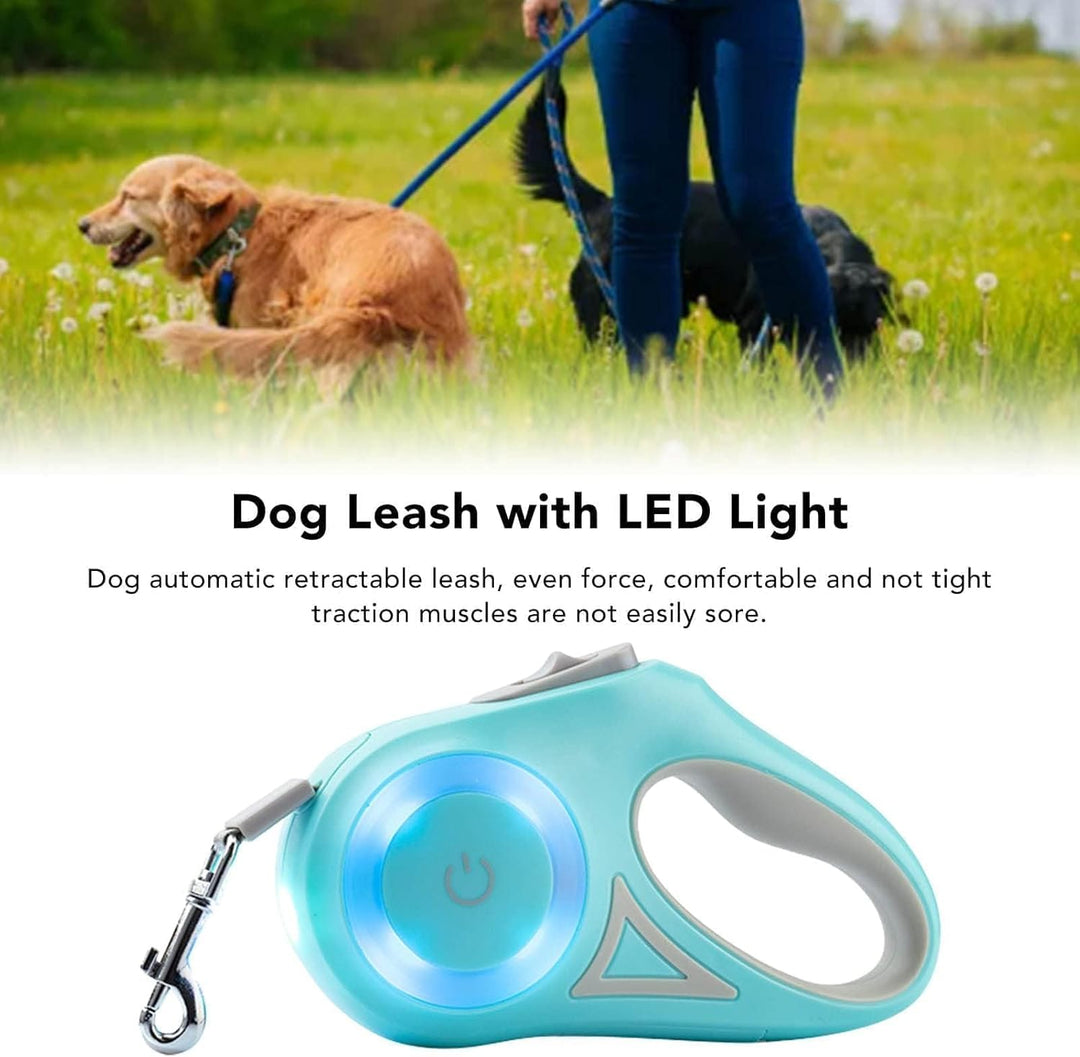 Ausziehbare LED-Hundeleine, Ausziehbare Haustierleine Mit Buntem LED-Licht, Ergonomischer Griff, Hun