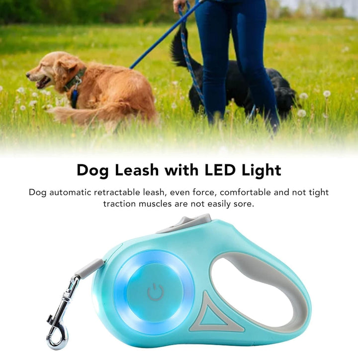 Ausziehbare LED-Hundeleine, Ausziehbare Haustierleine Mit Buntem LED-Licht, Ergonomischer Griff, Hun