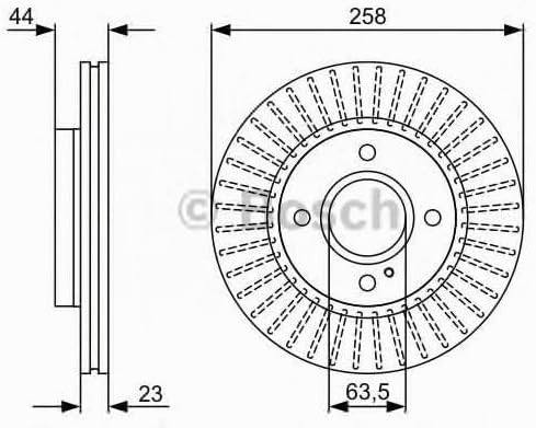 Bosch BD1409 Bremsscheiben - Vorderachse - ECE-R90 Zertifizierung - zwei Bremsscheiben pro Set , 2 S