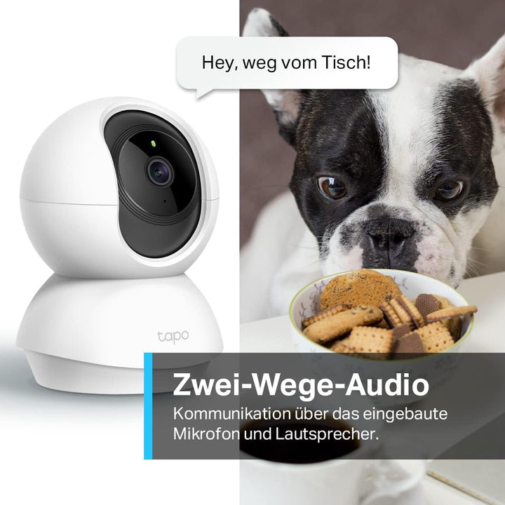 Tapo TP-Link C210P2 WLAN IP Kamera Überwachungskamera (Linsenschwenkung und Neigung, 3MP-Auflösung,