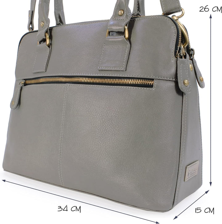 Catwalk Collection Handbags - Leder - Grosse Schultertragetasche/Umhängetasche/Shopper/Tote - Handta