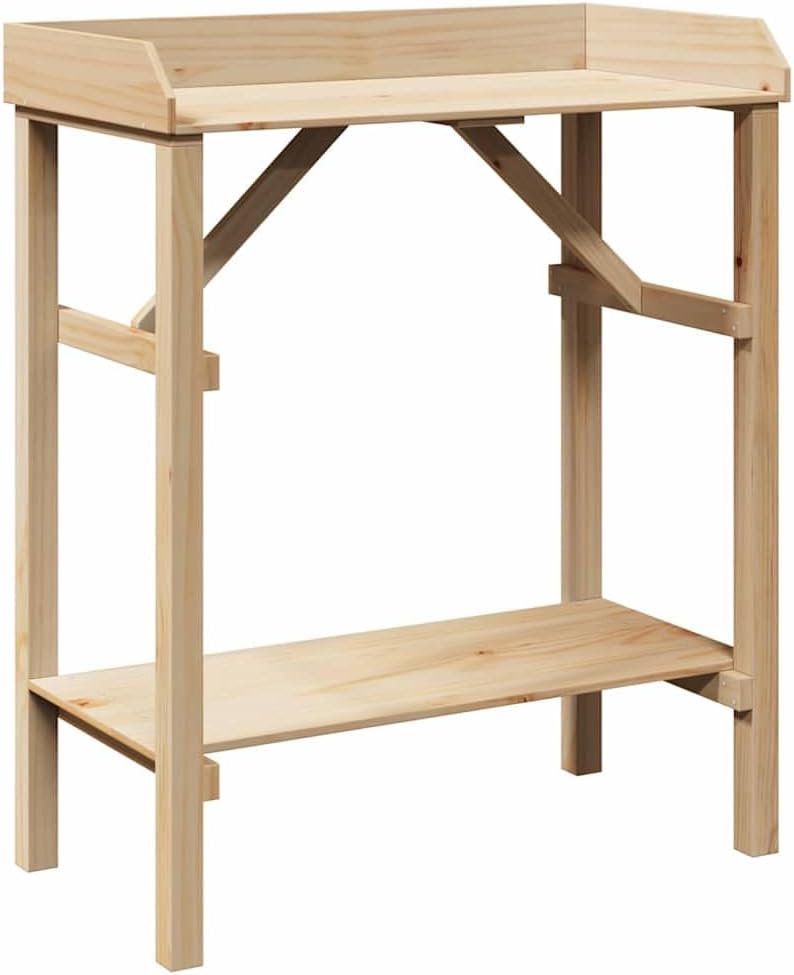 INLIFE Pflanzenständer Beige 75 x 40 x 90 cm Massivholz Kiefer,Heim &amp; Garten,Rasen &amp; Garten,Gartenpf