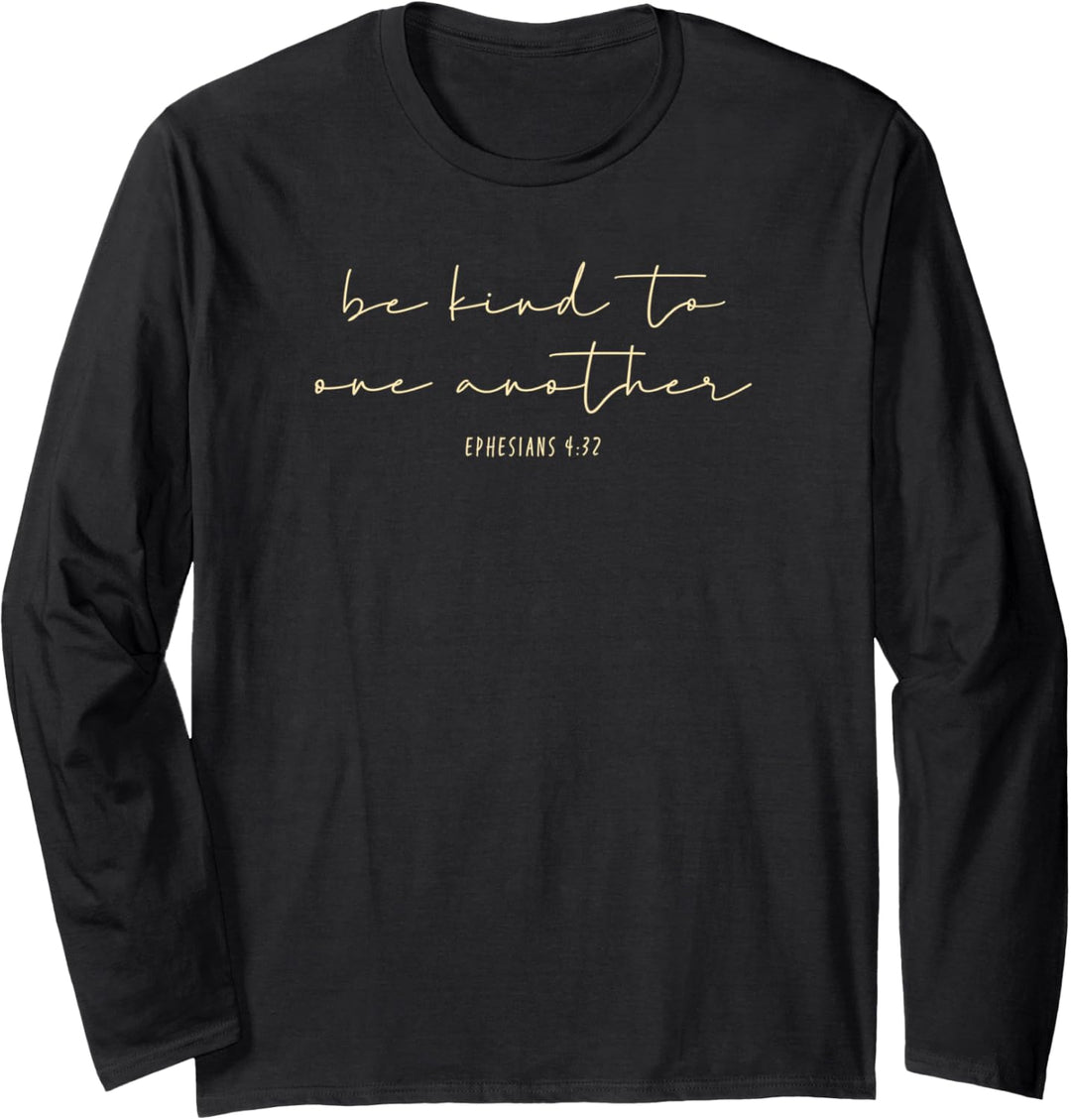 Trendy Be Kind To One Another Flower Bouquet Front & Back Langarmshirt