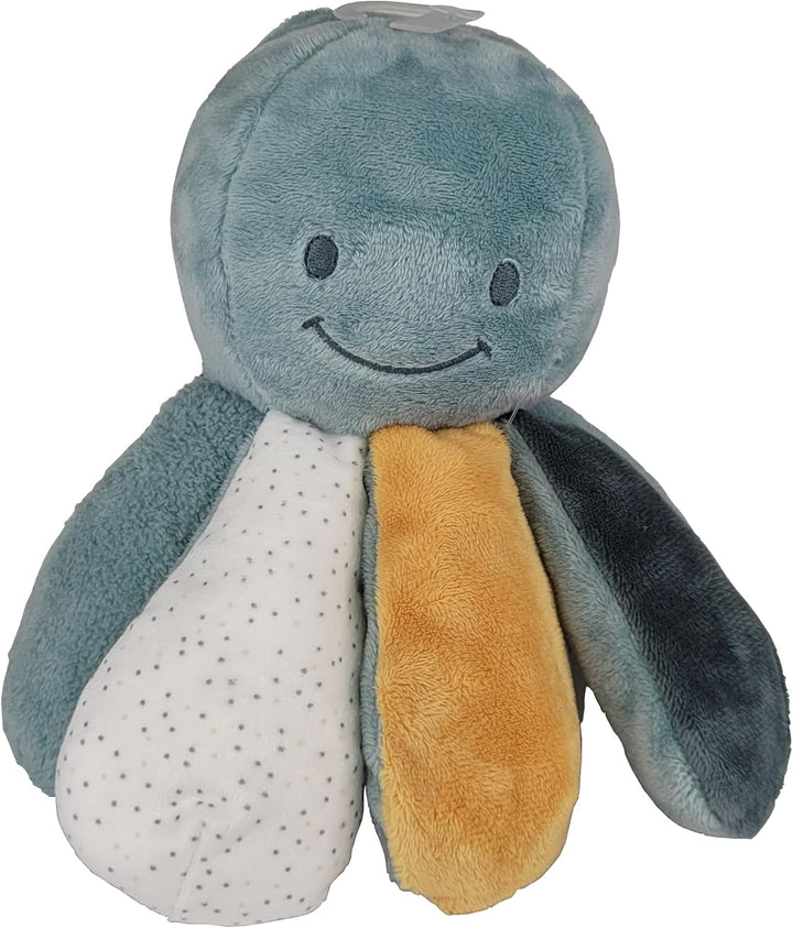 Nattou Aktiv-Kuscheltier aus Baumwolle und Polyester, Kuscheltier-Oktopus mit Rassel und Quietsche,