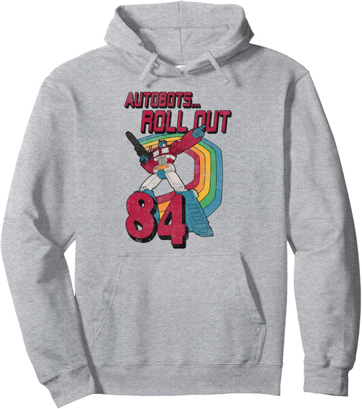 Transformers Autobots Retro Roll Out 84 Rainbow Stripe Pullover Hoodie