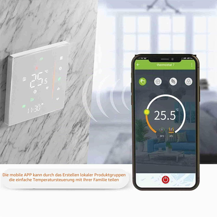 WiFi Smart Thermostat Raumthermostat, Wöchentlich programmierbar Unterstützt Touch Control/Mobile AP