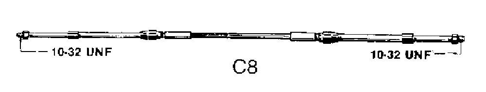 Ultraflex Steuerkabel C8 14'' - 4,26 mètres, 14'' - 4,26 mètres