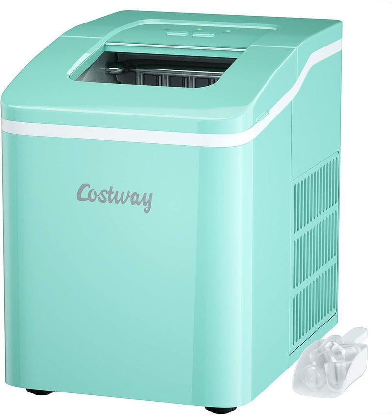 COSTWAY Eiswürfelmaschine Ice Maker 12KG/24H, Eismaschine Eiswürfelbereiter inkl. Eiswürfelschaufel