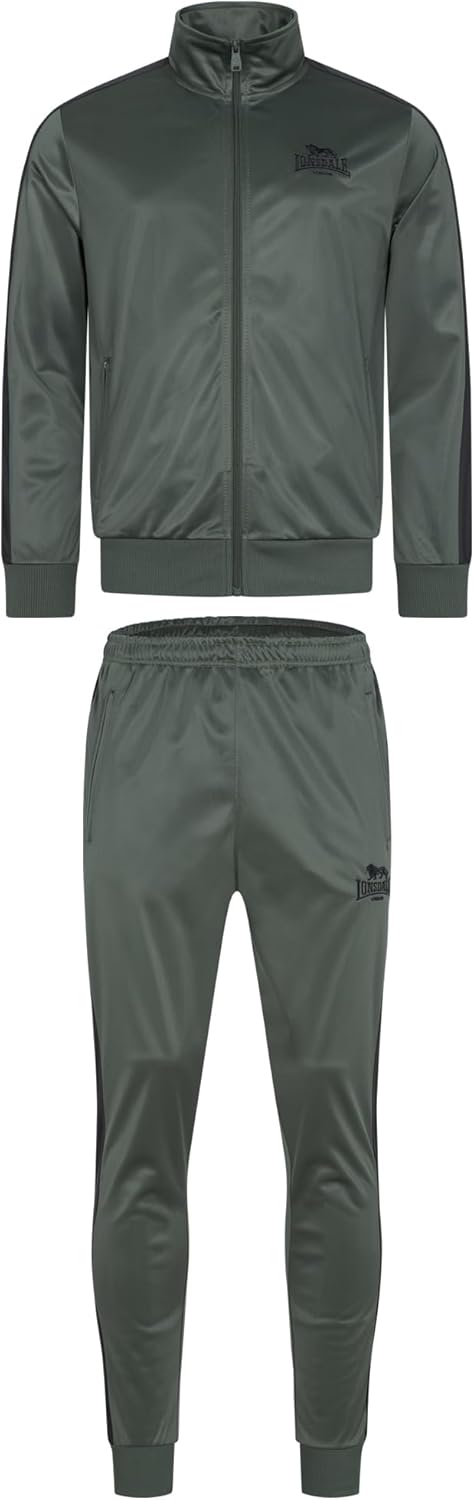 Lonsdale Herren Pember Jogginganzug S Olive/Black, S Olive/Black