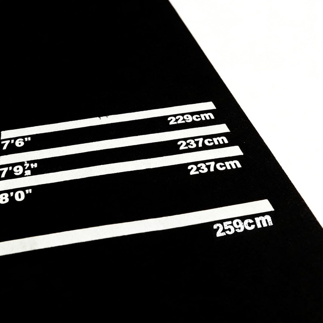 Darts Matte - rutschfeste Stossdämpfende Matte | mit 4 Wurfabständen 300x34 cm Dartteppich | für Män