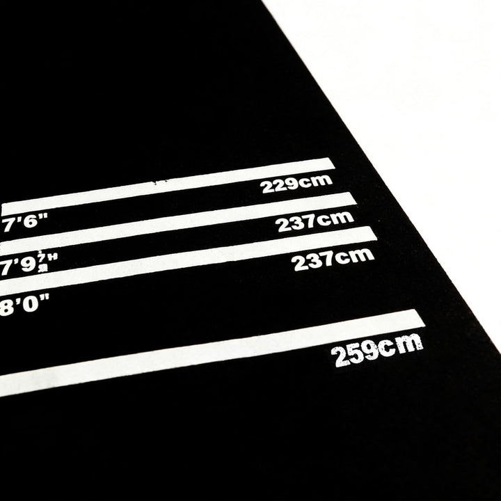 Darts Matte - rutschfeste Stossdämpfende Matte | mit 4 Wurfabständen 300x34 cm Dartteppich | für Män