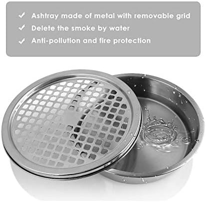 homewell Rund Standaschenbecher Aschenbecher Für Draussen aus Edelstahl und lackiert Abfalleimer Pap