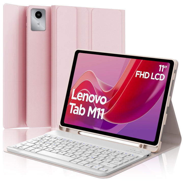 Tastatur Hülle für Lenovo Tab M11 11 Zoll 2024, QWERTZ Deutsches Tastatur mit Magnetisch Abnehmbarer