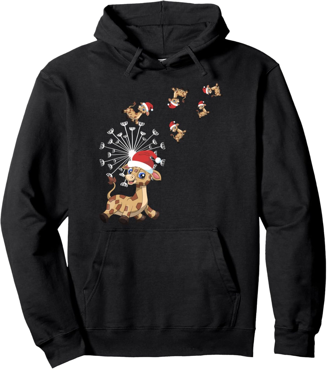 Pusteblume Afrika Safari Tier Frohe Weihnachten Giraffe Pullover Hoodie