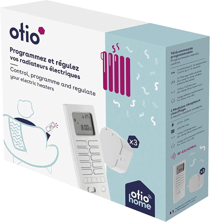 Otio - Verbundenes Heizpaket Mit Fernthermostat Und Heizmodulen - Kompatibel Mit Android Und iOS - P