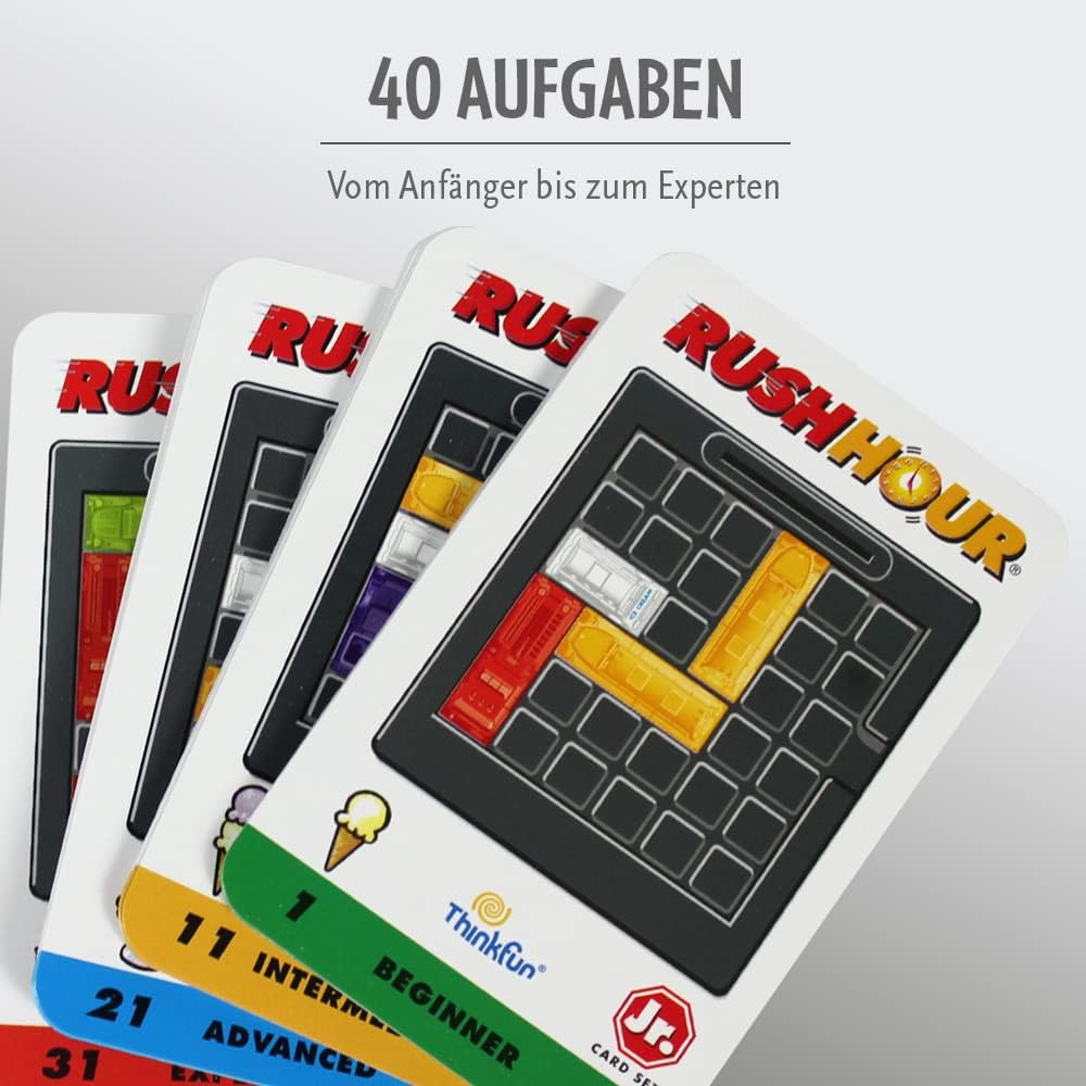 ThinkFun 76442 - Rush Hour Junior - Das bekannte Logikspiel für jüngere Kinder ab 5 Jahren. Das Stau