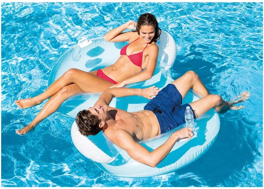 Intex 56800EU Luftmatratze Doppelbett 58001 blau 335 x 335 cm Single, Single