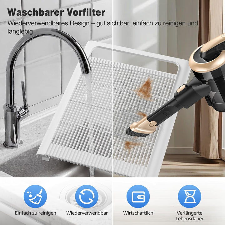 KNKA Luftreiniger für Raucher &amp; Haustiere, CADR 400m³/h, bis 120m², Weiss | entfernt 99,97% Pollen/G