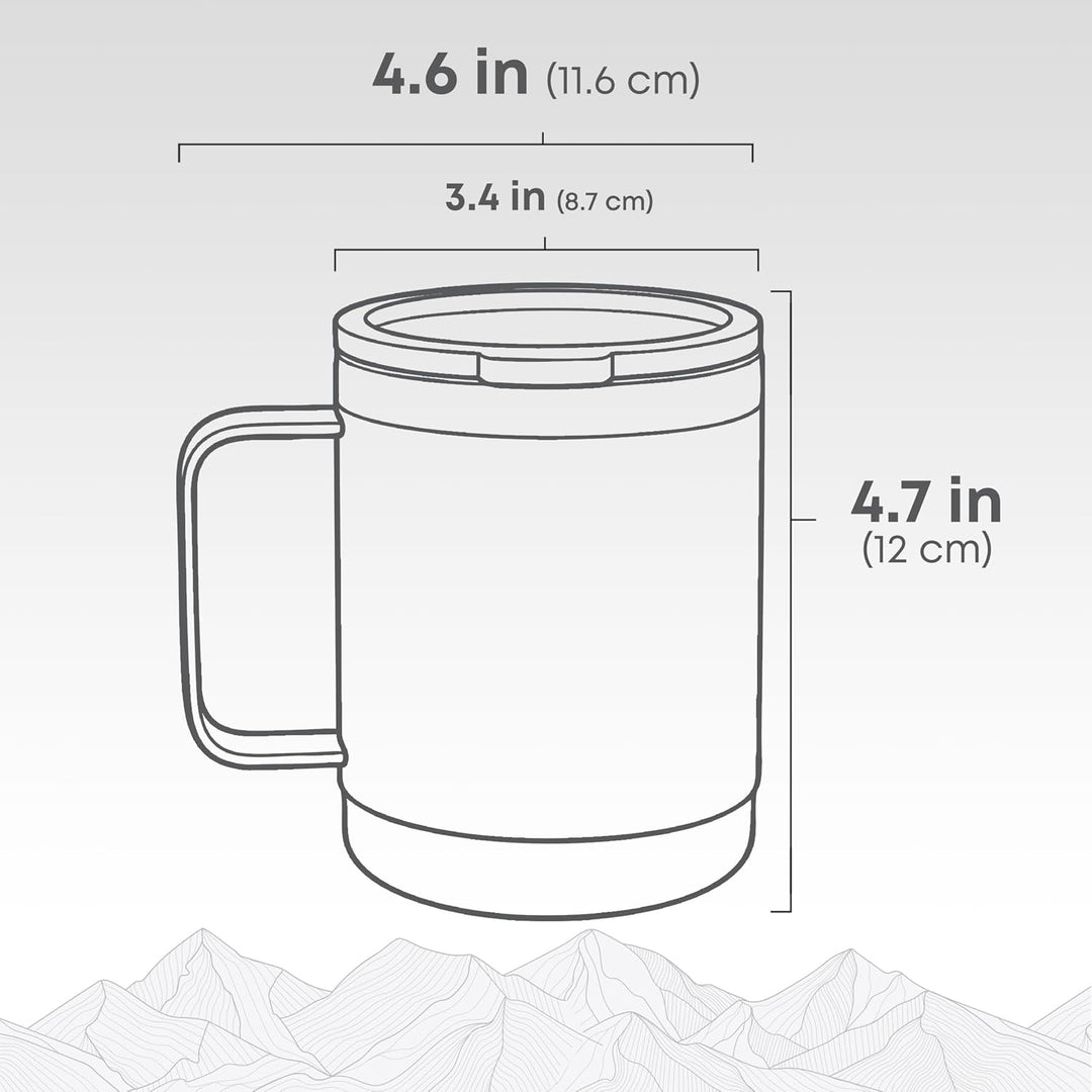 Smartshake Bohtal Isolierter Kaffeebecher, 340 ml, doppelwandig, vakuumisolierter Becher mit Deckel,