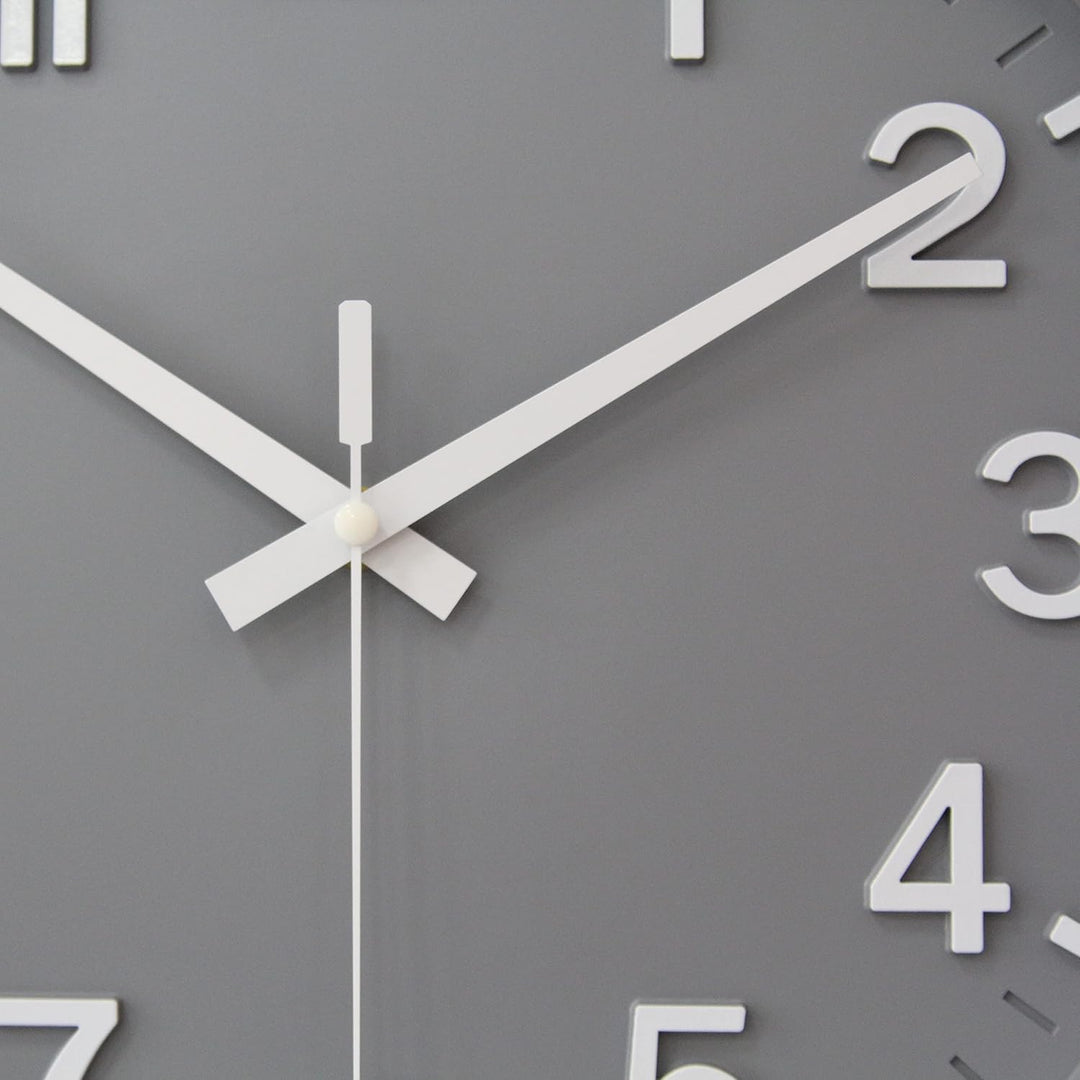 HZDHCLH 30cm Lautlos Wanduhr Schleichende Sekunde mit Arabisch Ziffer ohne Ticken für Dekoration Woh