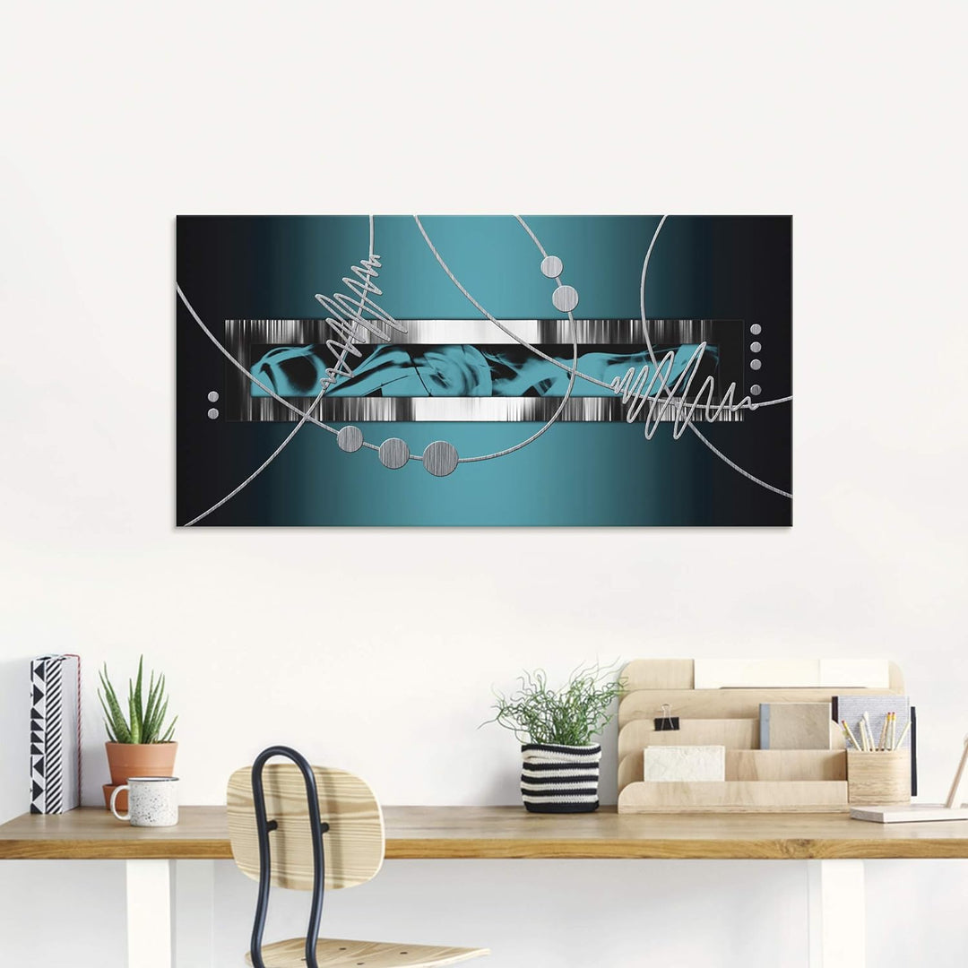 ARTland Glasbilder Wandbild Glas Bild einteilig 60x30 cm Querformat Moderne Kunst Abstrakt Muster Gr